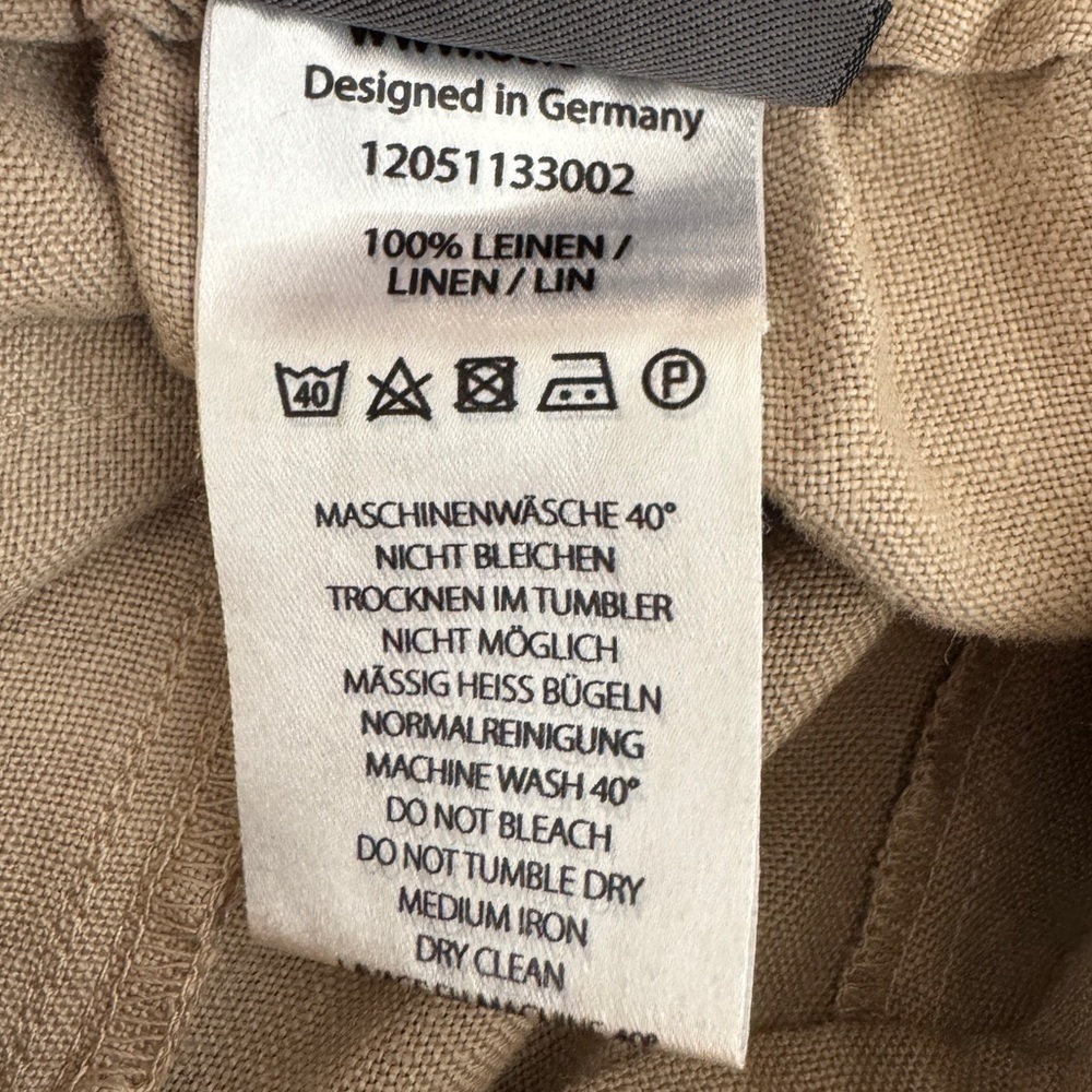 Oska, Sustainable Tan Linen Pants - Picture 6 of 8